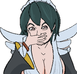laughing crane woman