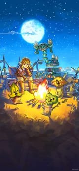 Summer_Campfire_(Link)_Wallpaper_(1242x2688)