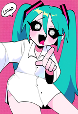 Low detail, flat colors, speach bubble, _idiot_, cell shading, s-2135935359