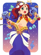 Sayaka shakes her toys