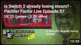 pachter switch 2 losing steam