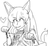mu the cat pose