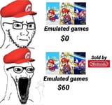 nintendo emulated games wojak