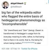 heidegger incomprehensible