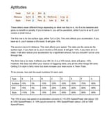 Aptitudes chart