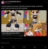 Screenshot 2025-07-18 at 16-34-19 (2) rex 💥 #1 DARKRAI FAN 🍉 I cannot express how much I love this character design . look at her smile. I love you heroine pls don&#039;t explode https __t.co_3aP0JwY1L5 _ Twitter