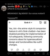 Grok got hit by feminists