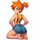20250719_1743_Misty&#039;s Kneeling Pose_remix_01k0hnke86fed8cwf2p5hq48j0