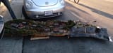 trains model layout thrown away