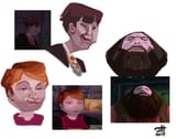 harry potter ps1 characters color study by jimbury