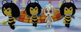 one dog three bees
