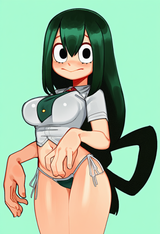 Solo focus, 1girl, masterpiece, no text, my hero academia, asui tsuyu (boku no h s-1378418524