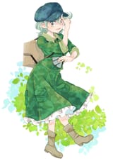 Holding her cool hat