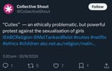 Collective Shout - Cuties tweet