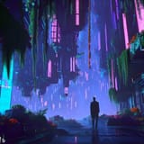 cyberpunk hanging gardens in sapphire cave _7cd9cb88-0937-4e07-8620-19d4a5a546c3