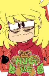 8709 - artist_exodus2rain character_loan_loud christmas christmas_outfit looking_at_viewer ocs_only original_character sin_kids solo