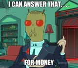 answer that for money