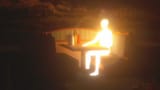 glowing man