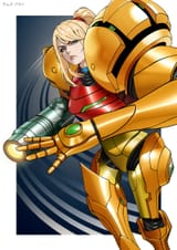samus helmetless (elolaillustrator)