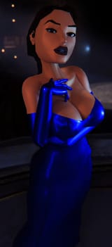 Blue dress Lara Hesitating-Robyn