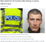 arrested for farting