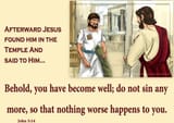 John 5-14 Jesus Found Him In Th Temple beige