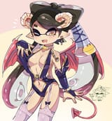 97738 - 1girl artist_unknown callie cosplay kyonyuu_fantasy shamsiel_shaharl splatoon text