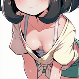1girl, selene (pokemon), parororo, kamidan, wagashi (dagashiya), breast focus, h s-460232924