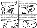 you&#039;re not supposed to self insert with the guy eating the shit