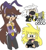 9148 - artist_exodus2rain bunnysuit character_loan_loud character_lupa_loud character_lyra_loud game_controller holding_object ocs_only original_character sin_kids
