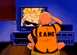 Master Roshi watching Porn