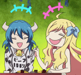 snek and minos sharing a laugh
