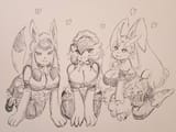 dpokemon___maids___glaceon__gardevoir_and_lopunny_