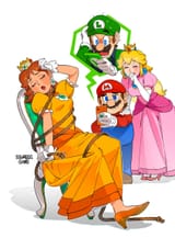 __princess_peach_mario_luigi_and_princess_daisy_mario_drawn_by_ssuregigame__sample-4299be0b1ceab8e7c76040d7f45e89c9