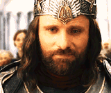 LOTR aragorn kneels