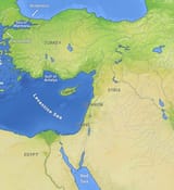 east of the mediterranean sea