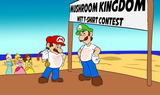77473 - colored luigi mario parody peach princess_daisy princess_peach rosalina super_mario super_mario_galaxy wet_shirt