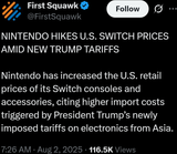 USA trump tariffs nintendo switch