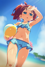 Sayaka swimsuit beach