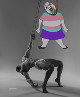 Chad hanging a tranny