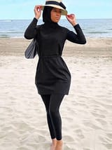 modest swimwear black burkini gorgeous 2022 boerkini