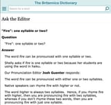 one syllable