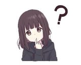 Anime girl with question mark