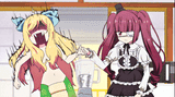 Yurine punishing Jashin chan by putting her hand to a blender and turning it to blend it to smithereens because snek has defied her once again but its ok since she has super regenerative powers