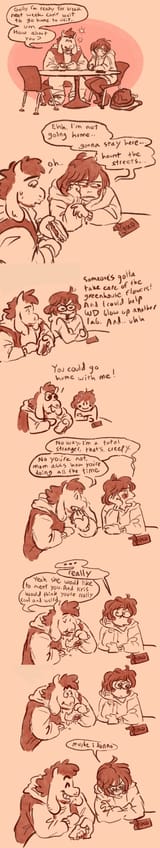college chara and asriel