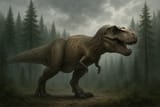 T-Rex in Misty Forest