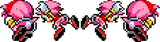 a few white pixels