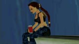 Tomb Raider 3 sad Lara drinking a soft drink