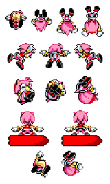 a few white pixels