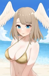 Eunie_gold_bikini_bottomless